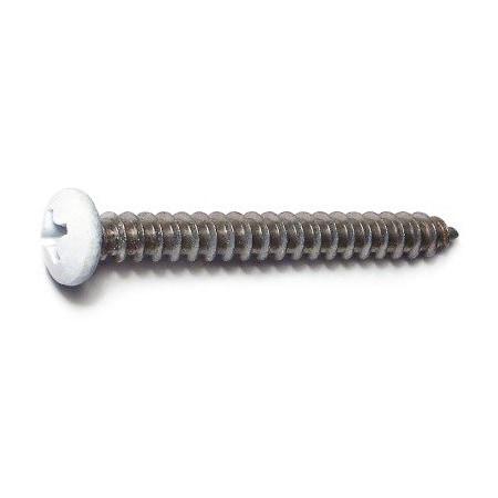 Midwest Fastener Sheet Metal Screw, #8 x 1-1/2 in, Painted 18-8 Stainless Steel Pan Head Phillips Drive, 100 PK 09078